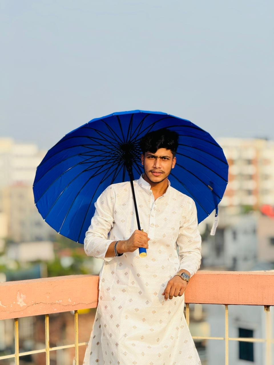 ২৪ শিকের প্রিমিয়াম ছাতা MOON ( Dark Blue ) - Image 3